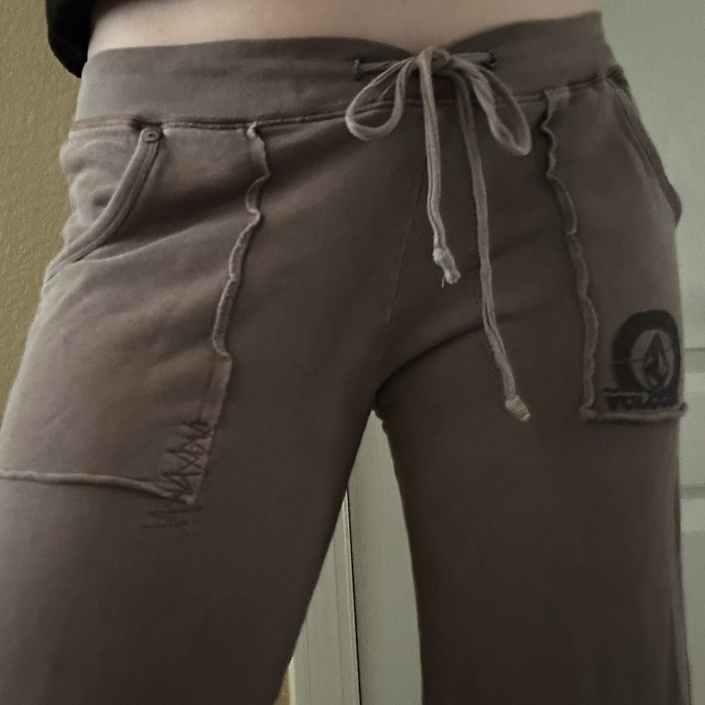 Volcom Wide Leg Low Rise Drawstring Pants - image 8